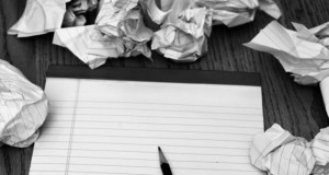 Blank notepad and pencil