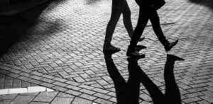 shadowing foot steps