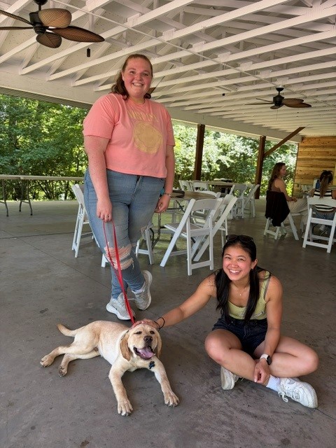 sarah and puppy